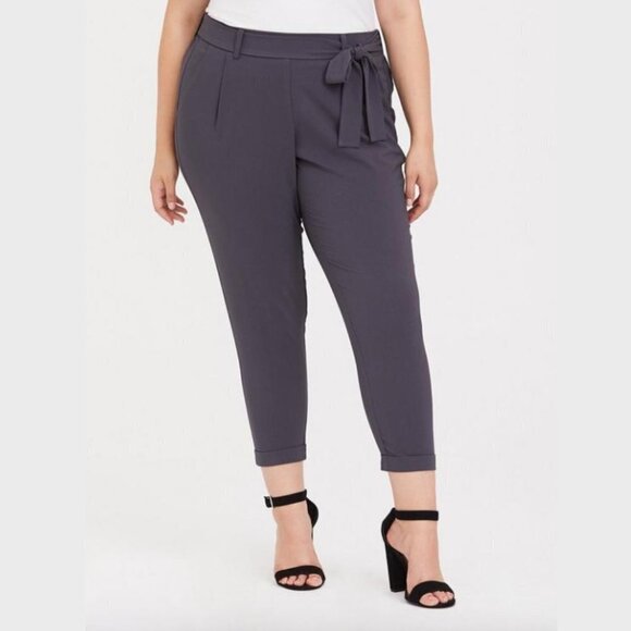 Torrid Tie Front Cigarette Pant - Picture 1 of 8
